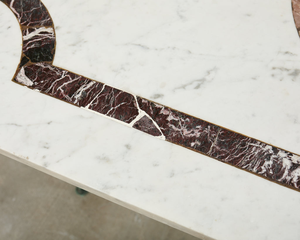 Neoclassical Pompeiian Style Italian Marble Specimen Console Table