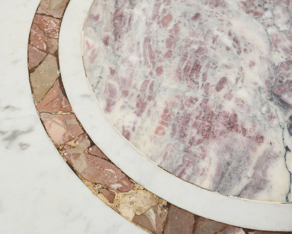 Neoclassical Pompeiian Style Italian Marble Specimen Console Table