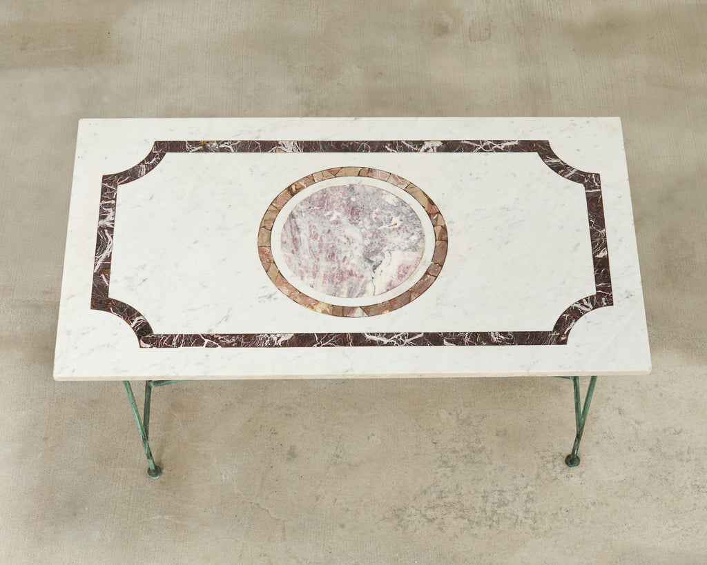 Neoclassical Pompeiian Style Italian Marble Specimen Console Table