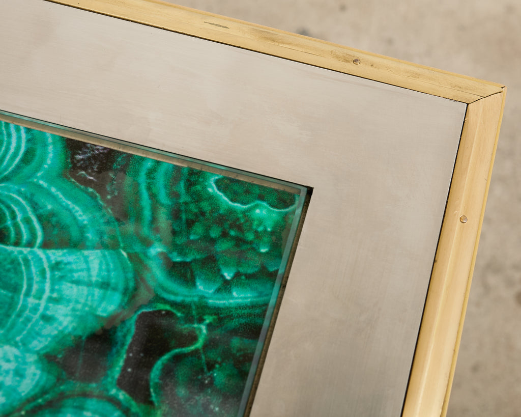 John Vesey Style Steel Bronze Neoclassical Console Desk