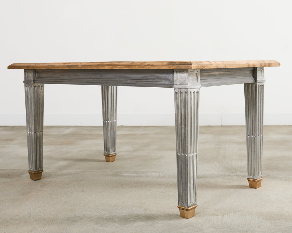 John Vesey Style Bronze Mounted Steel Library Table