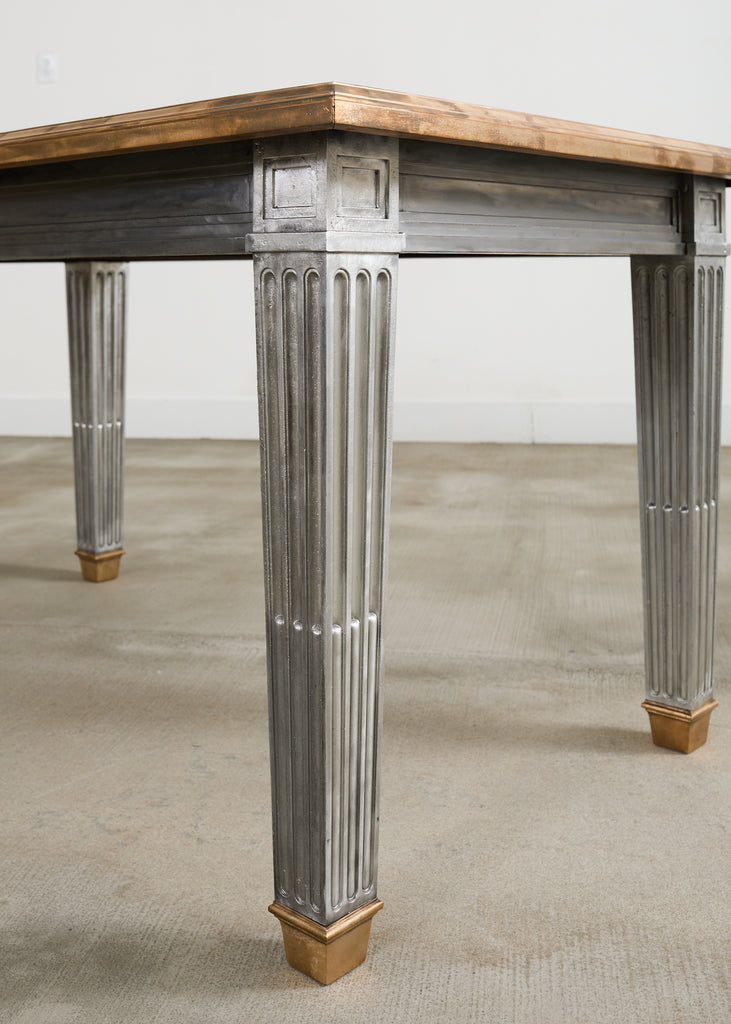 John Vesey Style Bronze Mounted Steel Library Table