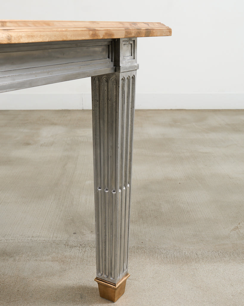 John Vesey Style Bronze Mounted Steel Library Table