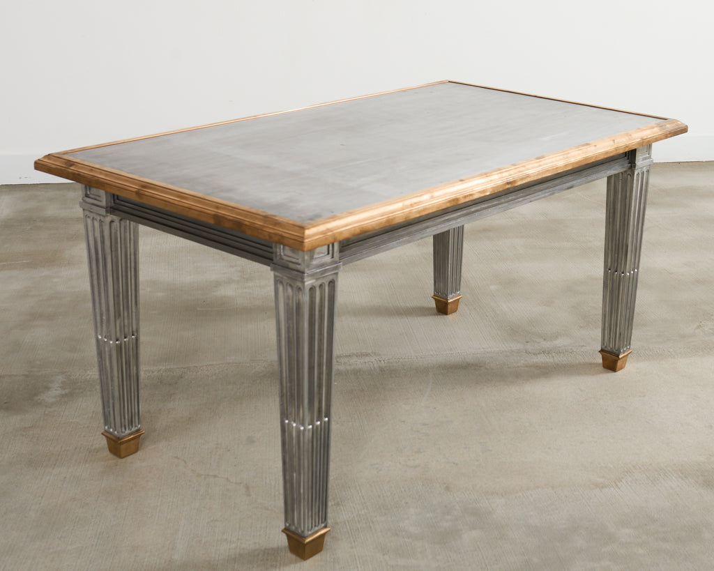 John Vesey Style Bronze Mounted Steel Library Table