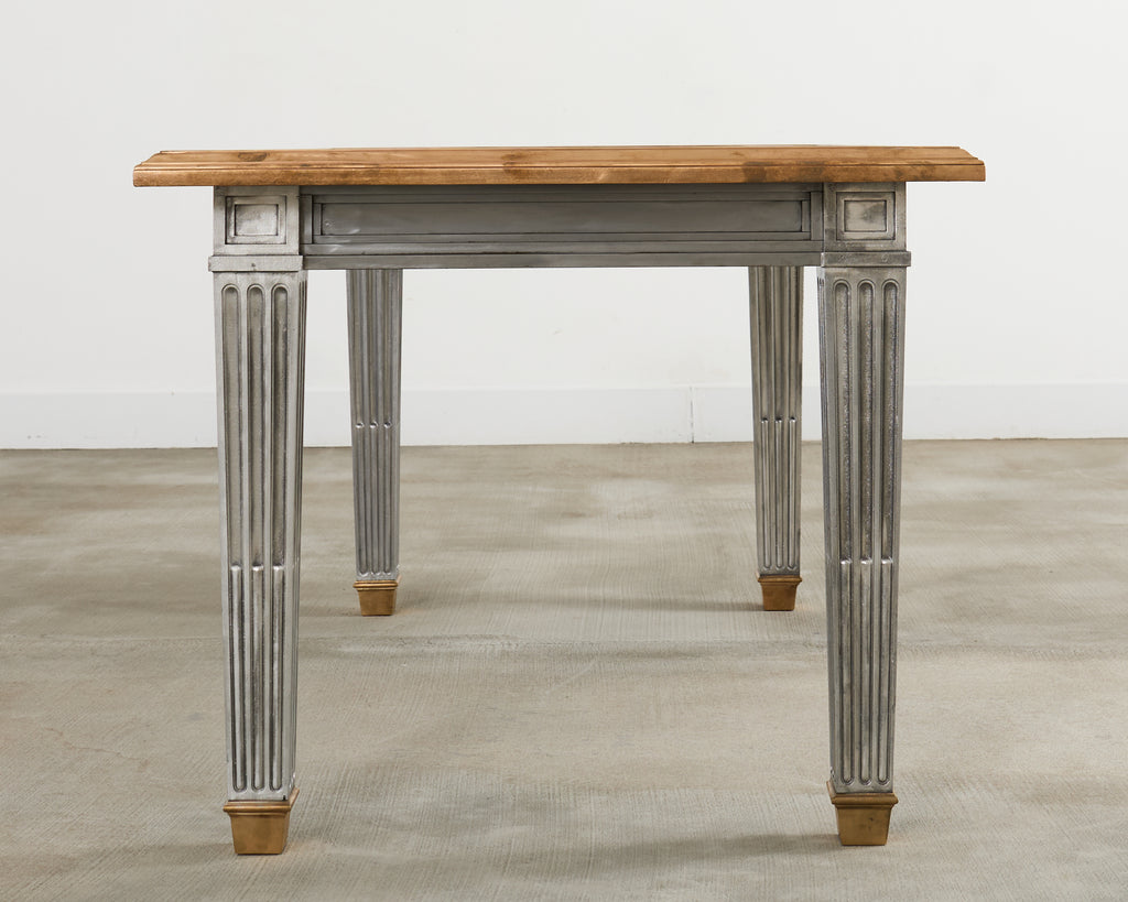 John Vesey Style Bronze Mounted Steel Library Table