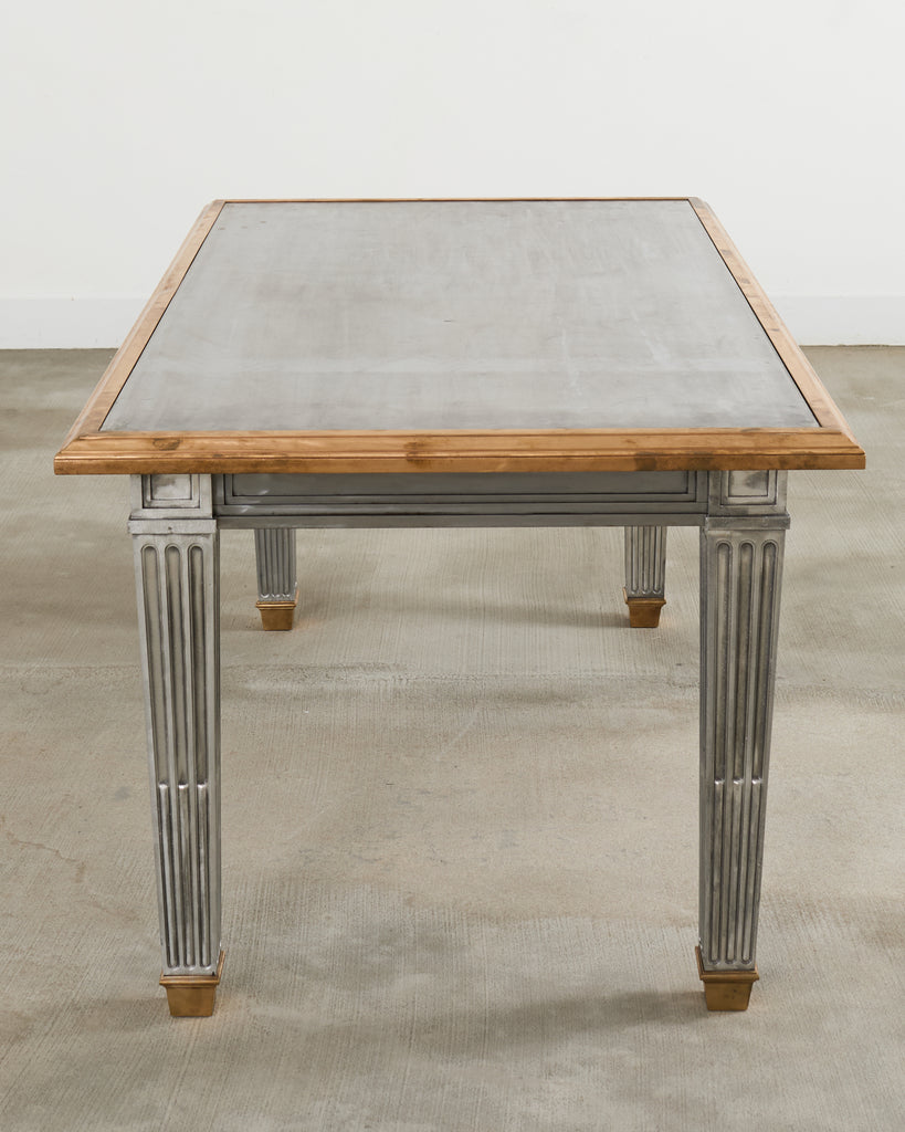 John Vesey Style Bronze Mounted Steel Library Table