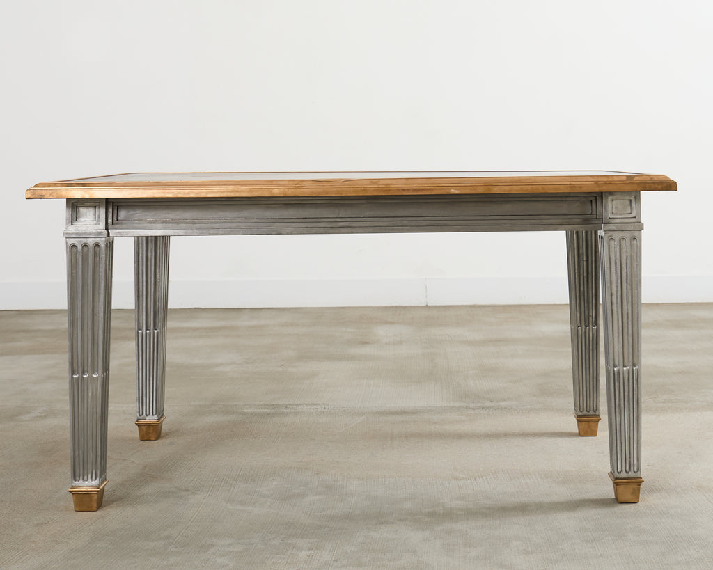 John Vesey Style Bronze Mounted Steel Library Table