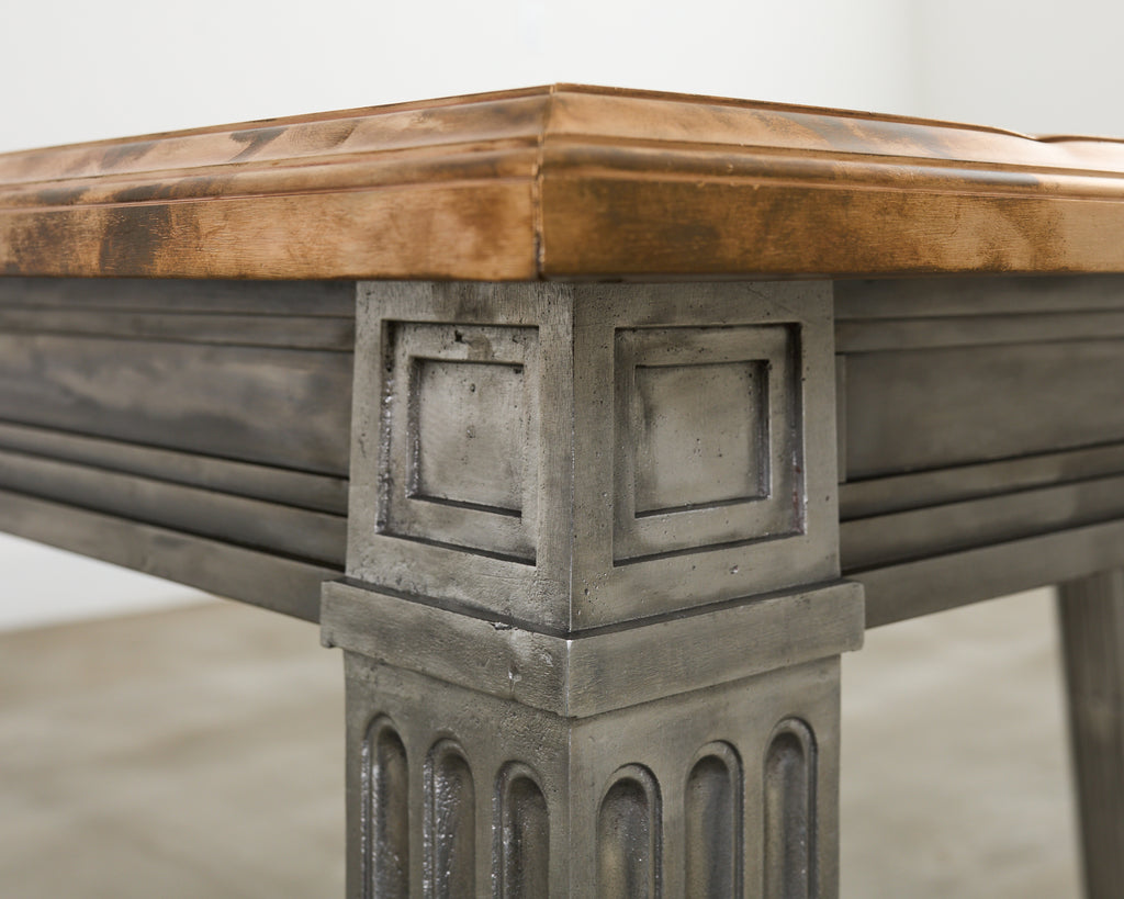 John Vesey Style Bronze Mounted Steel Library Table
