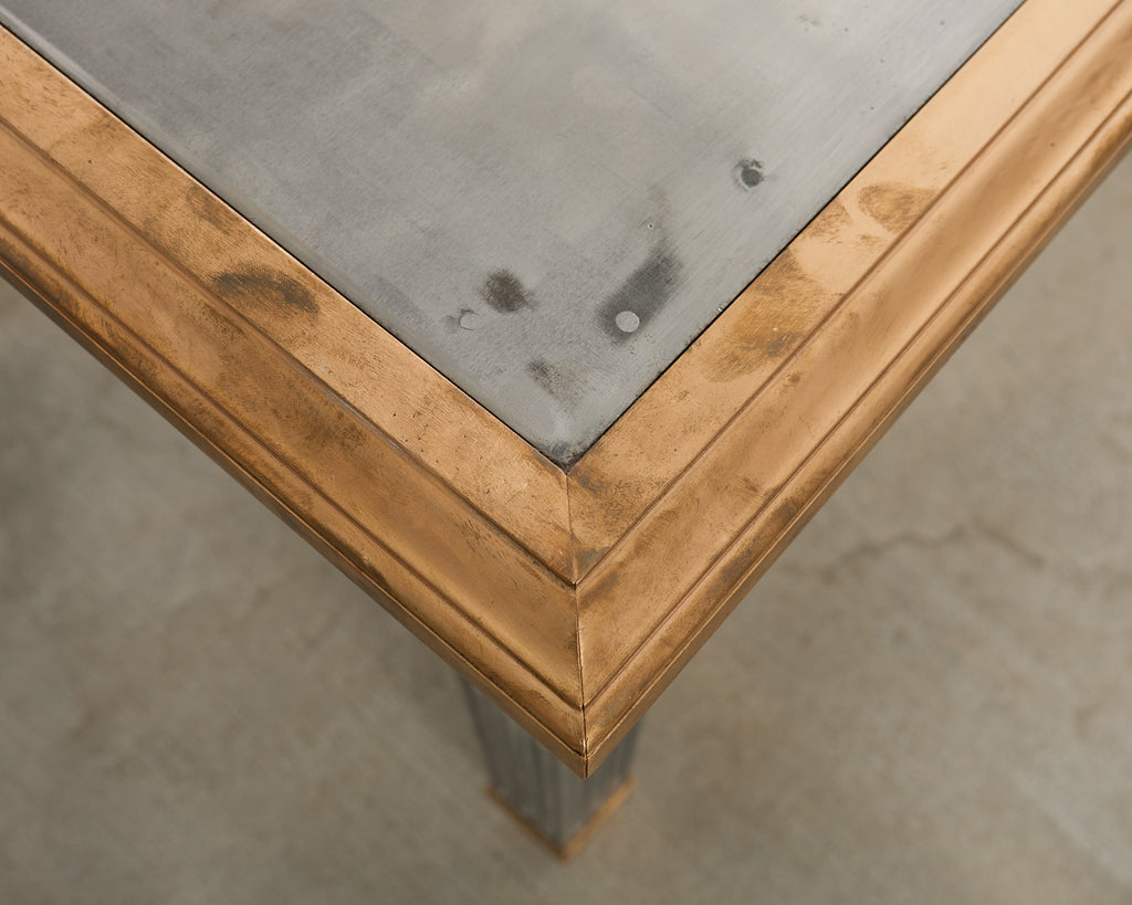 John Vesey Style Bronze Mounted Steel Library Table