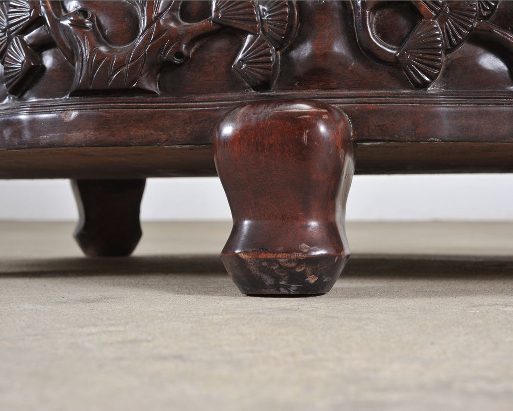 Monumental Chinese Scholar's Water Stone on Carved Base 5 Ft