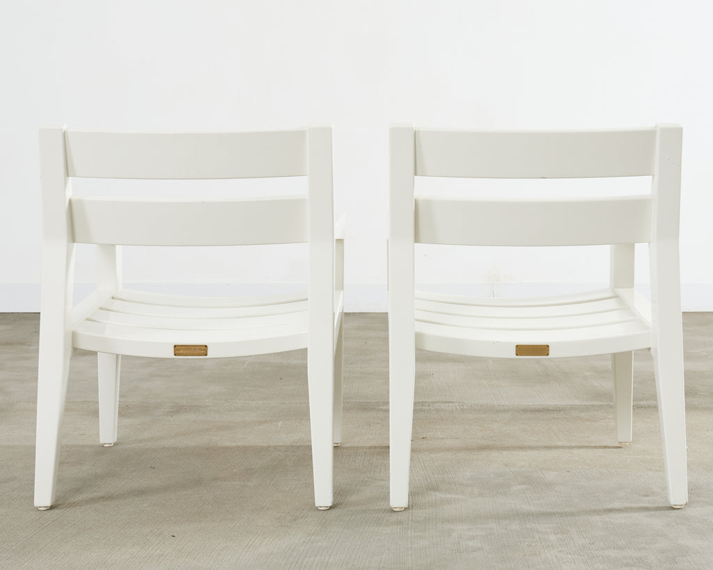 Set of Twelve Angela Adams for Weatherend Yacht Garden Dining Chairs