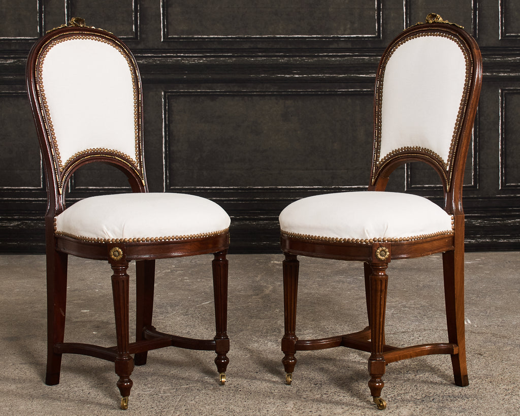 19th Century Set of Six Directoire Style Mahogany Dining Chairs