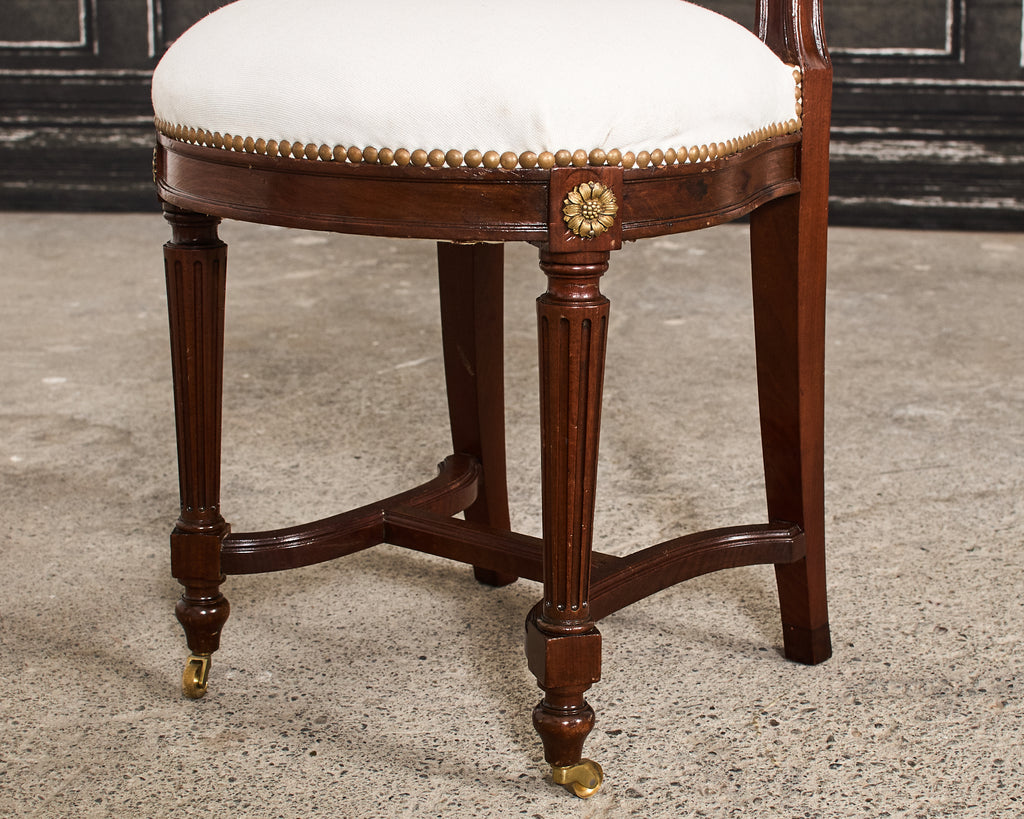 19th Century Set of Six Directoire Style Mahogany Dining Chairs