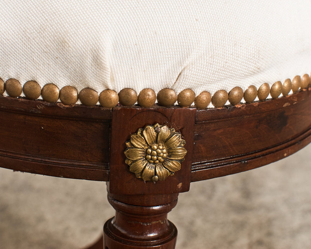 19th Century Set of Six Directoire Style Mahogany Dining Chairs