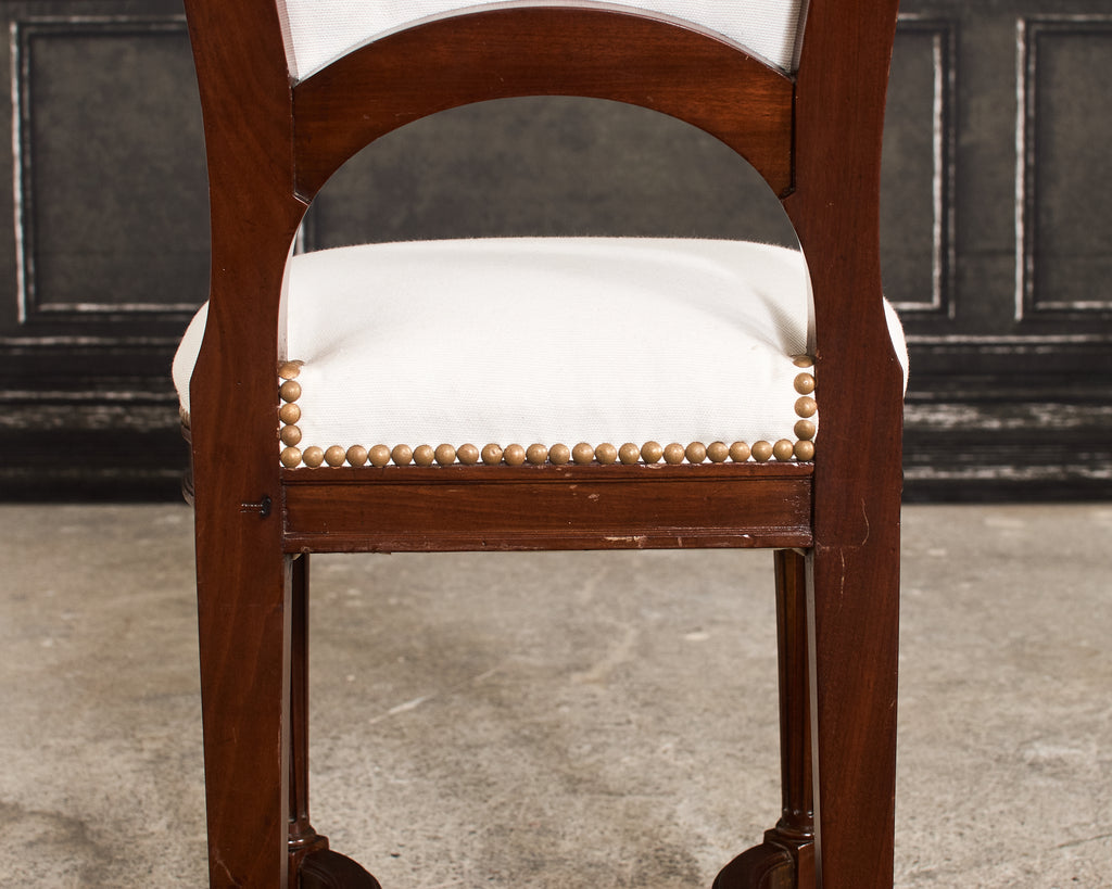 19th Century Set of Six Directoire Style Mahogany Dining Chairs
