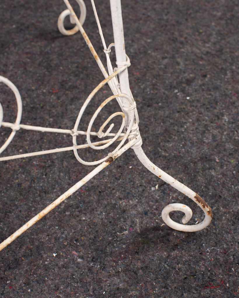 English Victorian Three-Tier Demilune Wire Garden Plant Stand