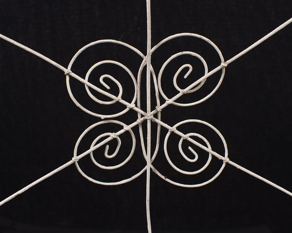 English Victorian Three-Tier Demilune Wire Garden Plant Stand