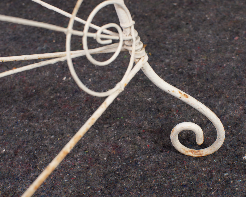 English Victorian Three-Tier Demilune Wire Garden Plant Stand