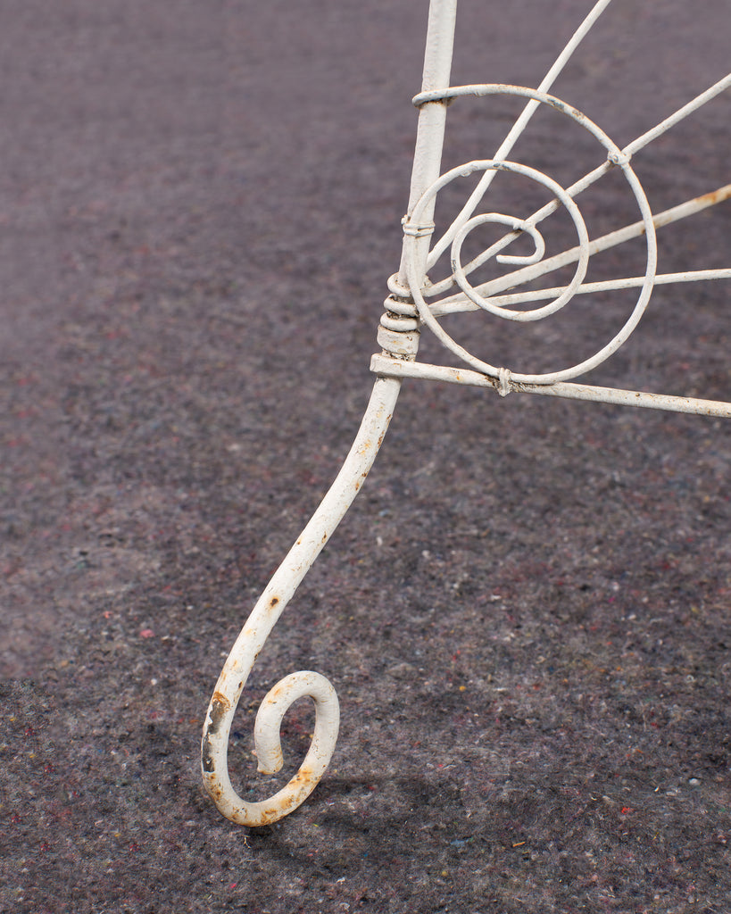 English Victorian Three-Tier Demilune Wire Garden Plant Stand