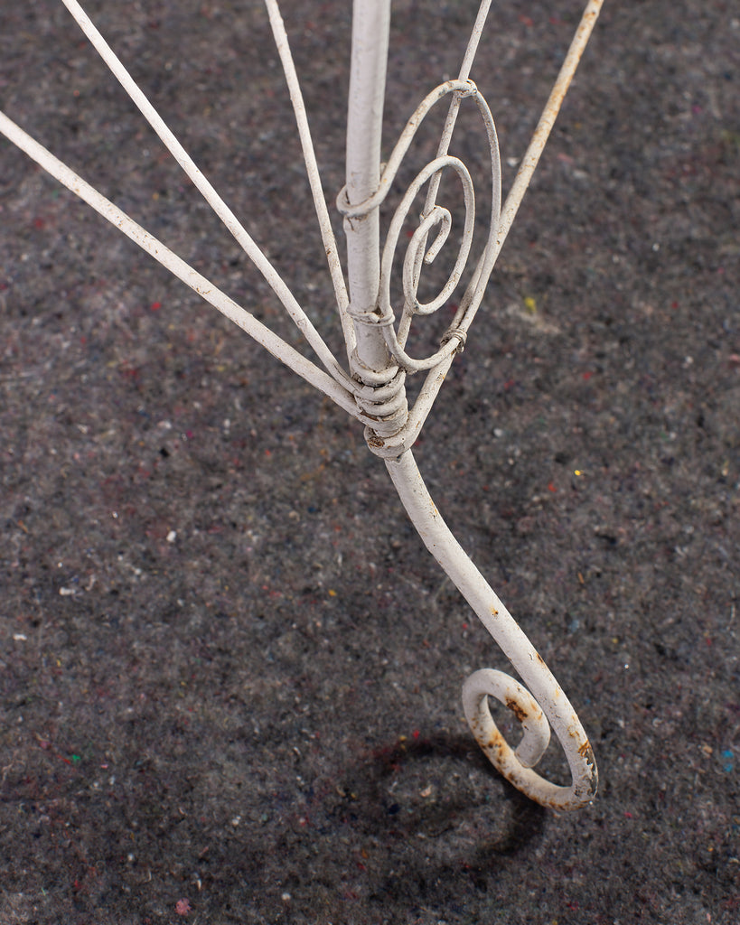 English Victorian Three-Tier Demilune Wire Garden Plant Stand