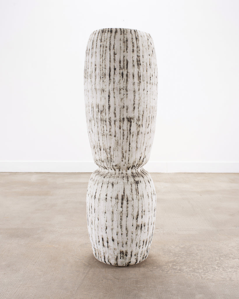 Kristina Riska Ceramic Stoneware Winter Urn Vase 4.5 Ft