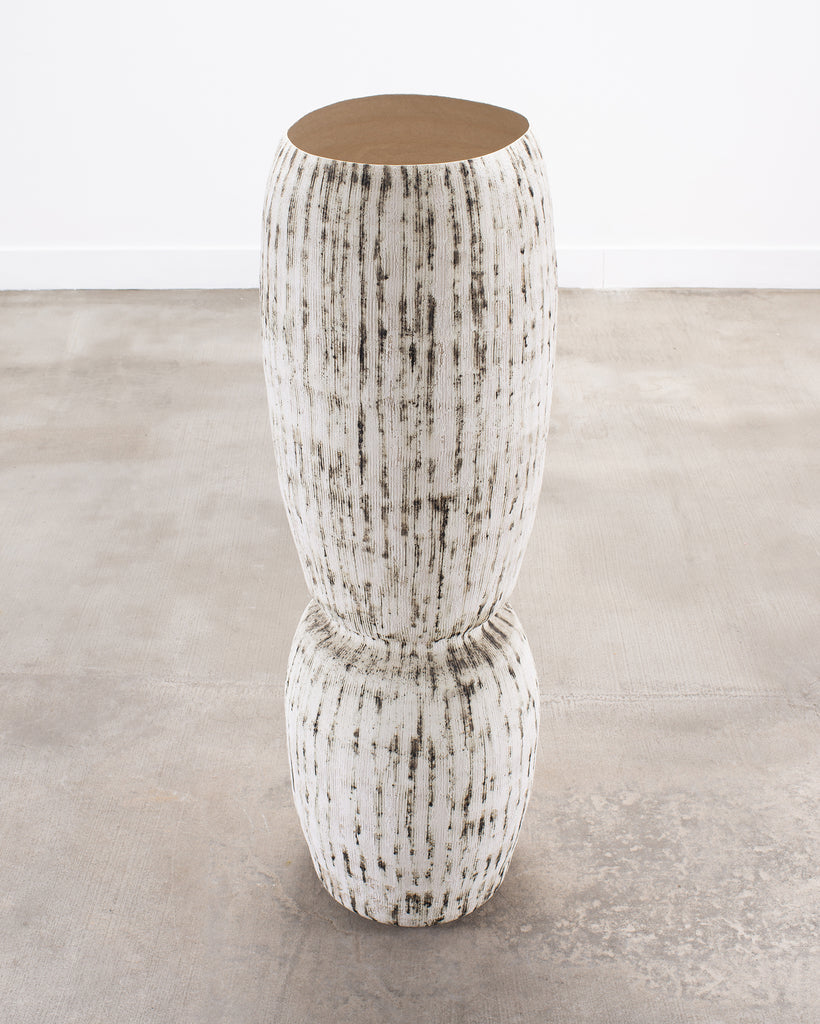 Kristina Riska Ceramic Stoneware Winter Urn Vase 4.5 Ft
