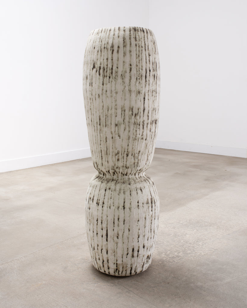 Kristina Riska Ceramic Stoneware Winter Urn Vase 4.5 Ft