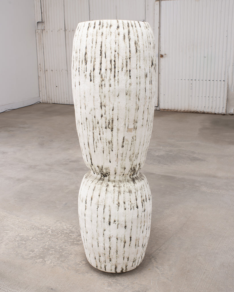 Kristina Riska Ceramic Stoneware Winter Urn Vase 4.5 Ft
