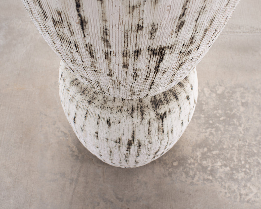 Kristina Riska Ceramic Stoneware Winter Urn Vase 4.5 Ft