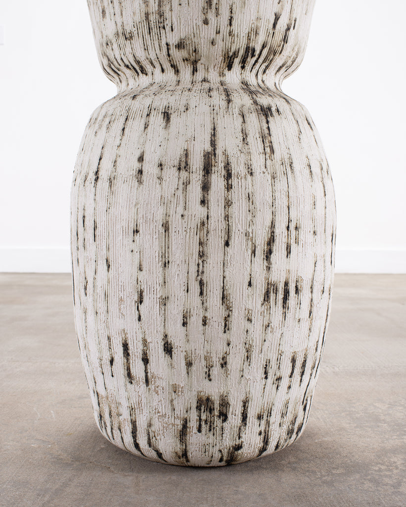 Kristina Riska Ceramic Stoneware Winter Urn Vase 4.5 Ft