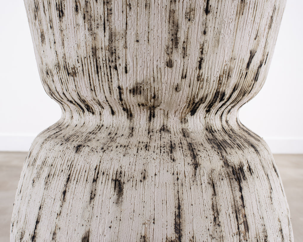 Kristina Riska Ceramic Stoneware Winter Urn Vase 4.5 Ft