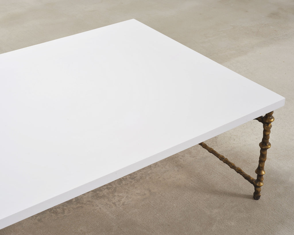 Oly Studio Gilded Iron Faux Bois Branch Diego Cocktail Table