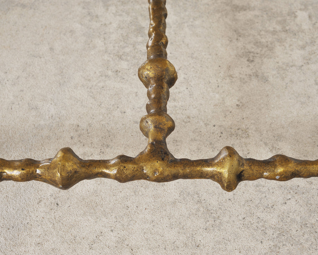 Oly Studio Gilded Iron Faux Bois Branch Diego Cocktail Table