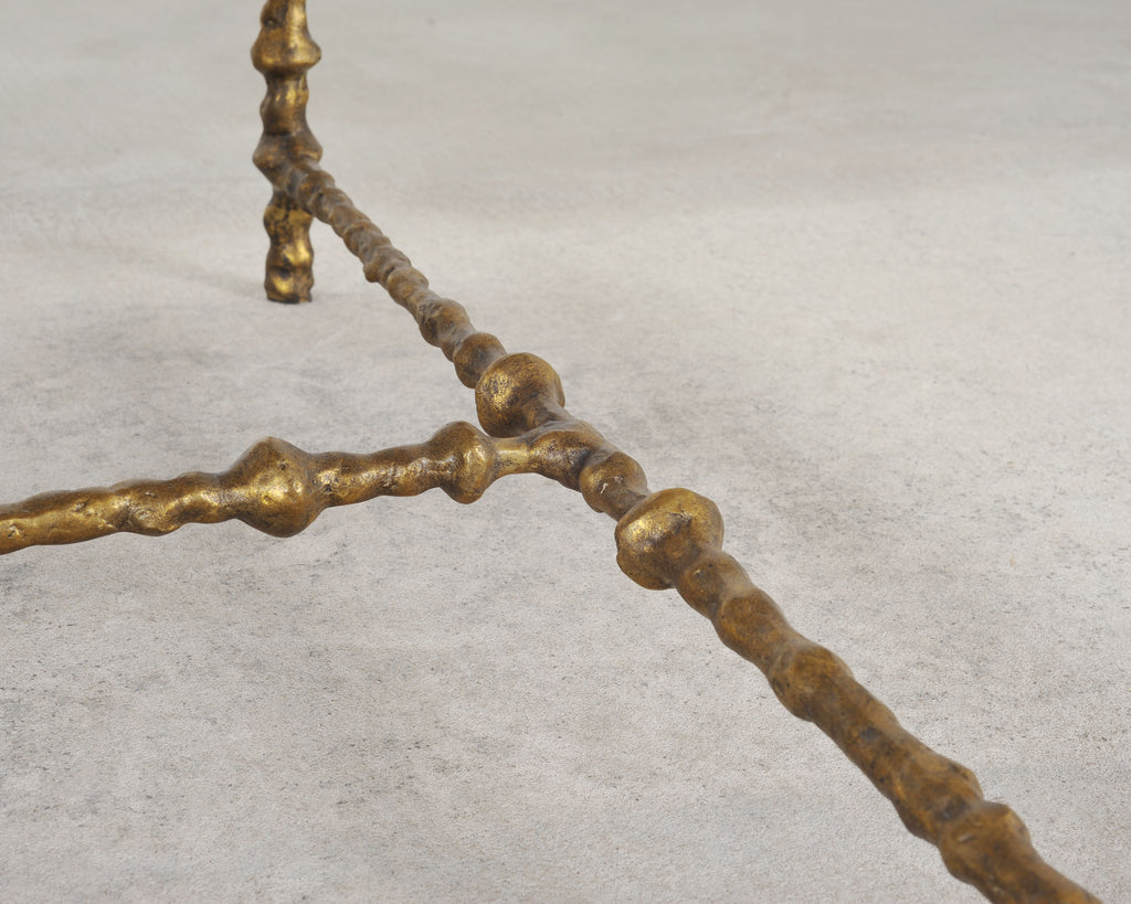 Oly Studio Gilded Iron Faux Bois Branch Diego Cocktail Table