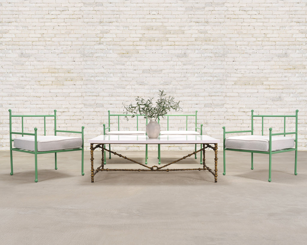 Oly Studio Gilded Iron Faux Bois Branch Diego Cocktail Table