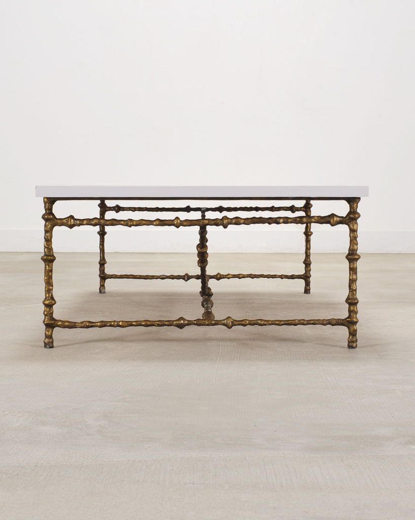 Oly Studio Gilded Iron Faux Bois Branch Diego Cocktail Table