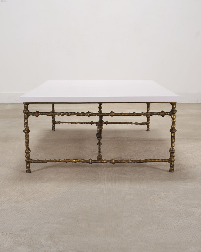 Oly Studio Gilded Iron Faux Bois Branch Diego Cocktail Table