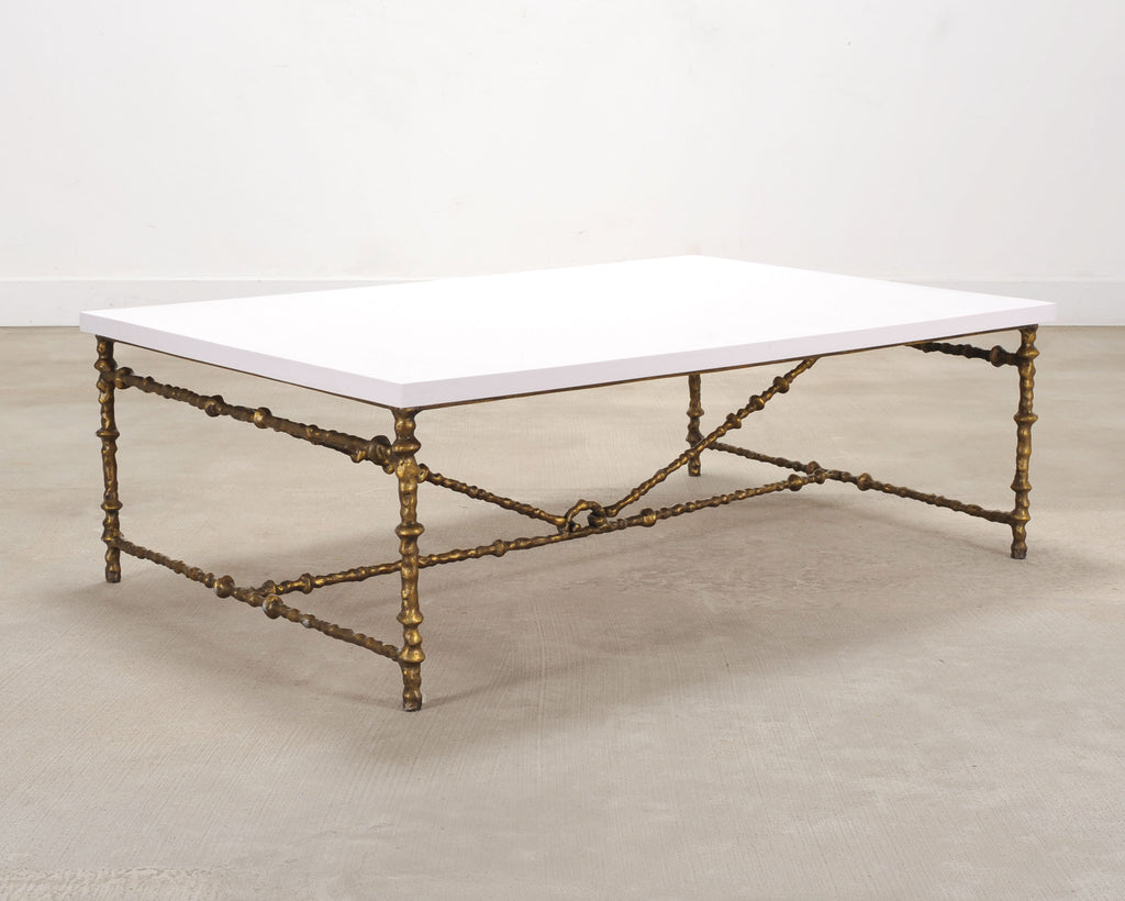 Oly Studio Gilded Iron Faux Bois Branch Diego Cocktail Table