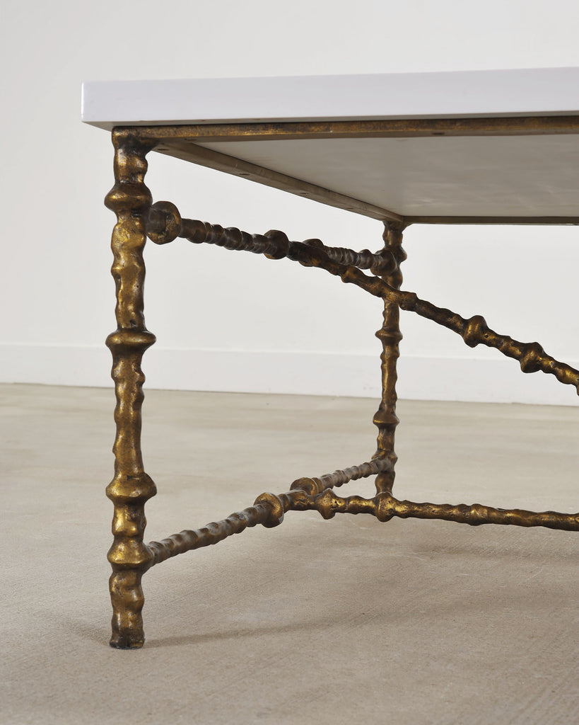 Oly Studio Gilded Iron Faux Bois Branch Diego Cocktail Table