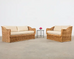 Michael Taylor Style Wicker Rattan Sofa by Wicker Works