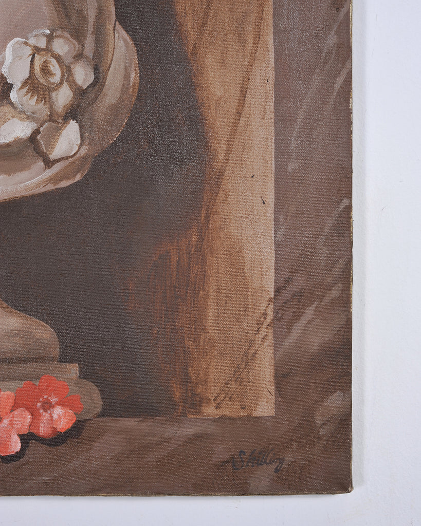 William Skilling "Bust of a Lady" Oil on Canvas Painting 3' Ft