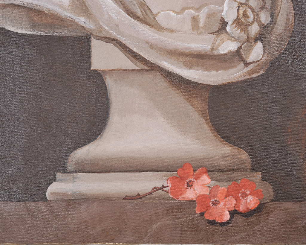 William Skilling "Bust of a Lady" Oil on Canvas Painting 3' Ft