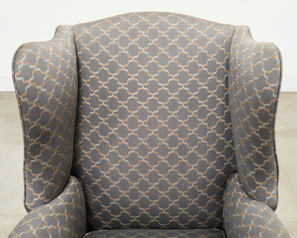 Pair of Midcentury English Georgian Style Wingback Chairs