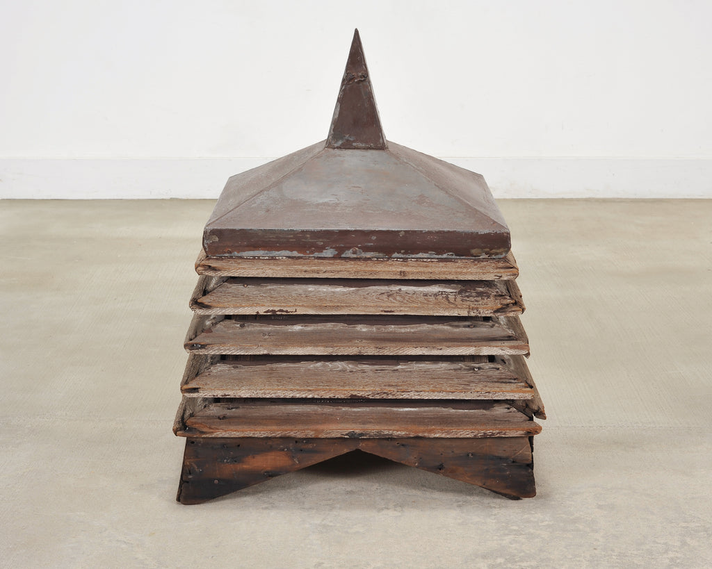 19th C. Pine Zinc Americana Farmhouse Pagoda Form Roof Cupola