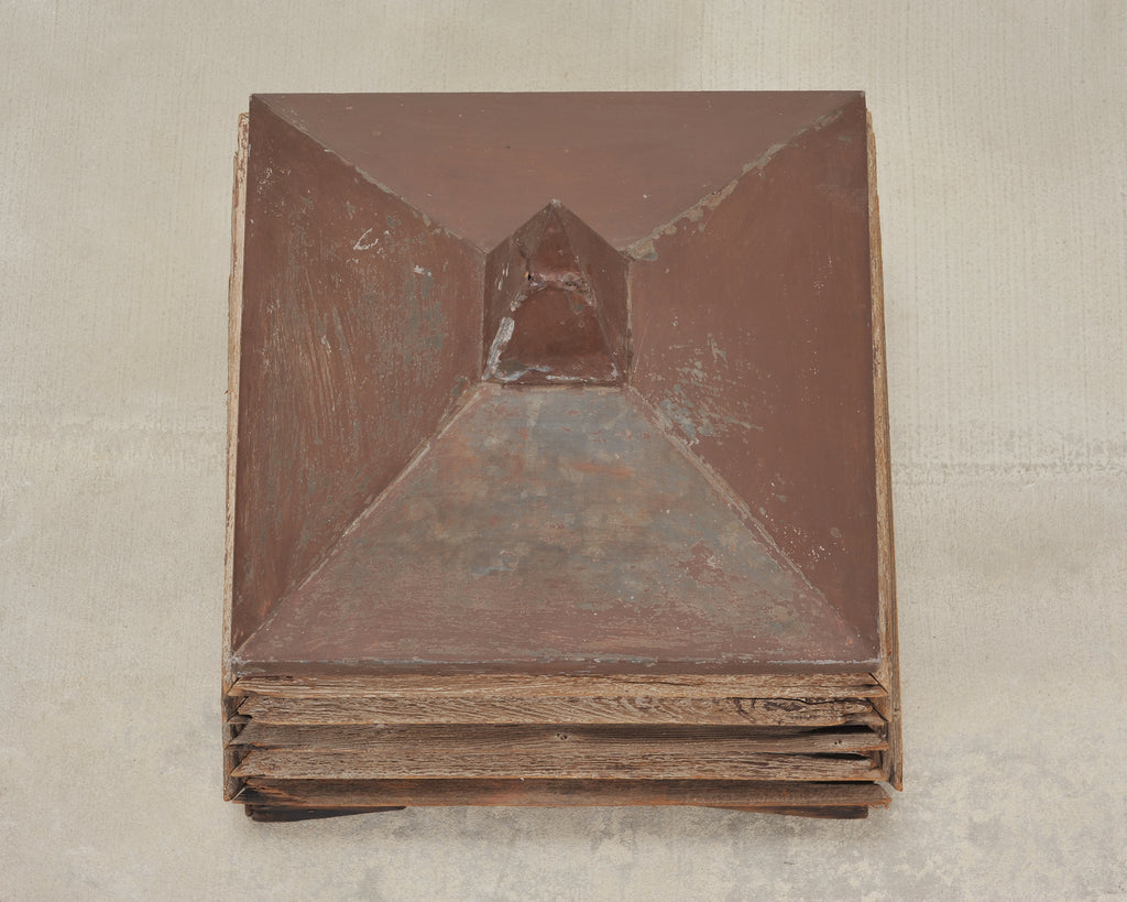 19th C. Pine Zinc Americana Farmhouse Pagoda Form Roof Cupola