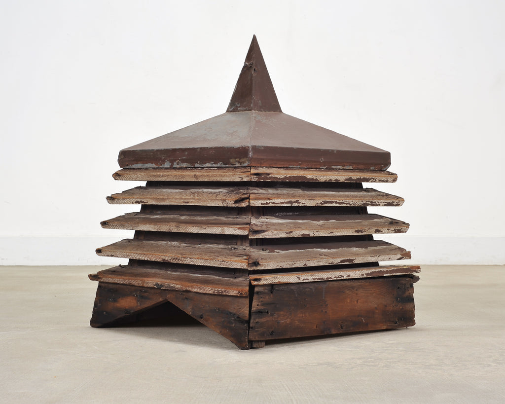 19th C. Pine Zinc Americana Farmhouse Pagoda Form Roof Cupola