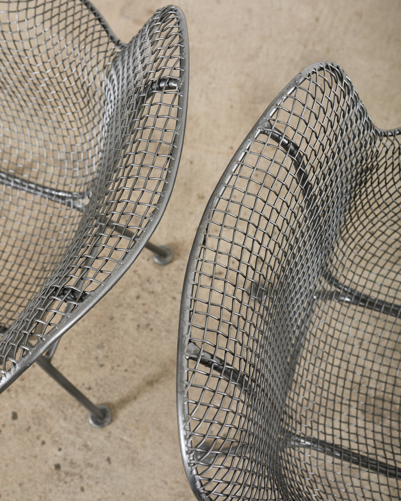 21st Century Set of Four Woodard Sculptura Garden Dining Armchairs