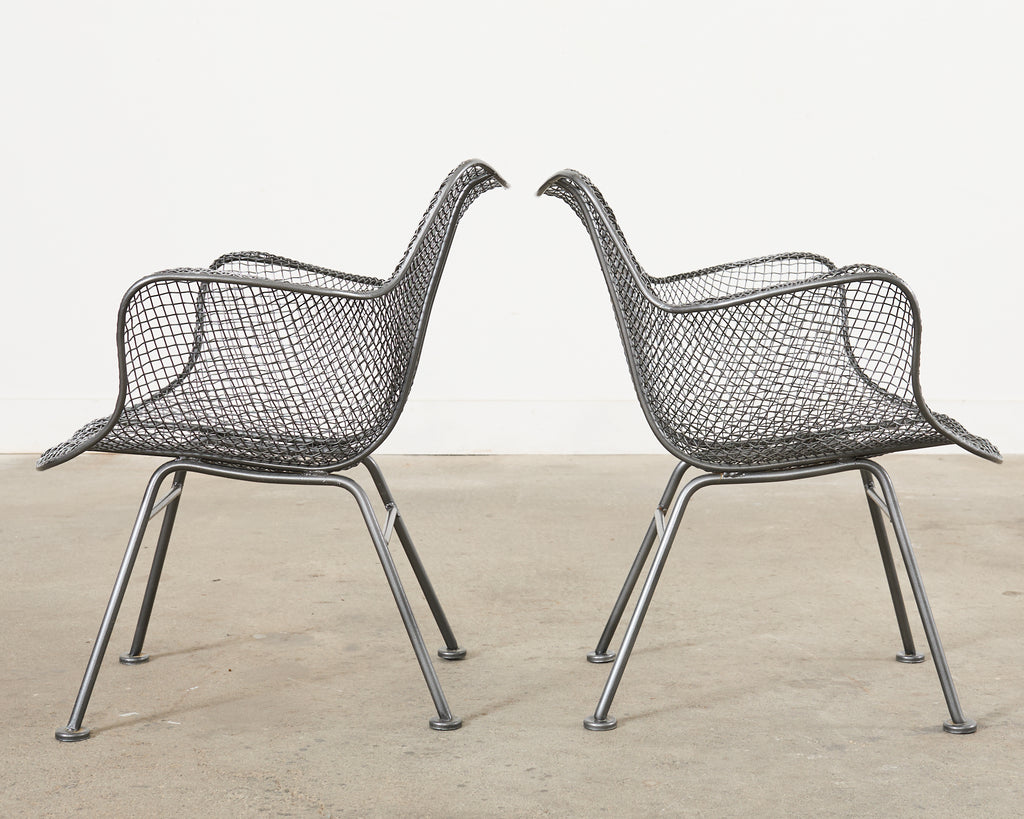 21st Century Set of Four Woodard Sculptura Garden Dining Armchairs