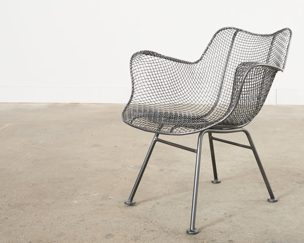 21st Century Set of Four Woodard Sculptura Garden Dining Armchairs