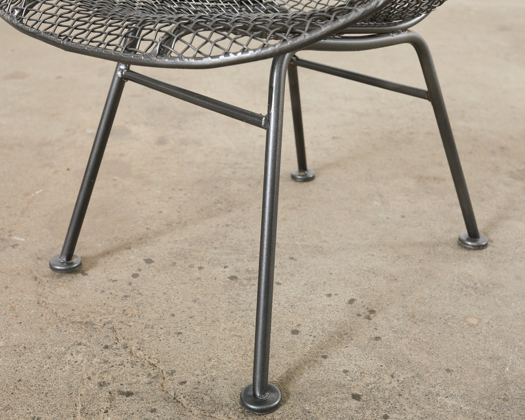 21st Century Set of Four Woodard Sculptura Garden Dining Armchairs